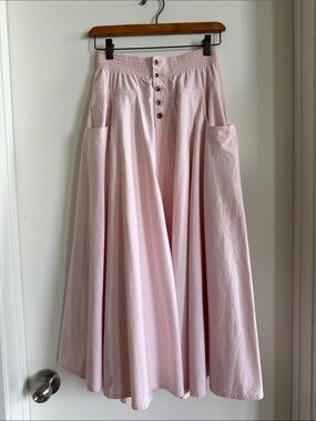 Liz Wear Light Pink 💗 Button-Front Maxi Skirt